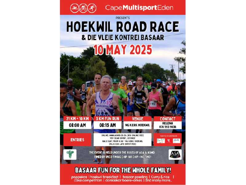 HOEKWIL 21.1km, 10km & 3km Fun Run