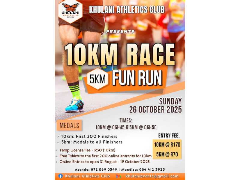 Khulani 10km and 5km Fun Run