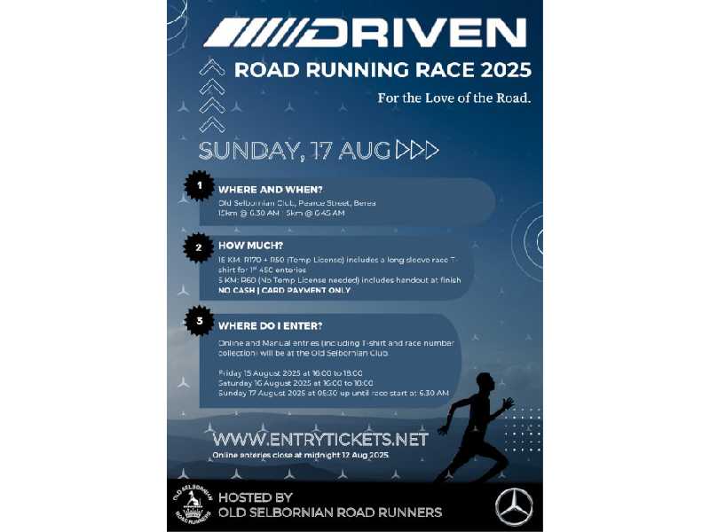 2025 DRIVEN MBSA 15KM Road Race and 5KM Fun Run