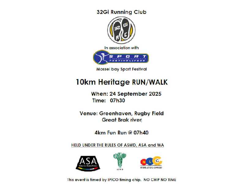 10km Heritage run or walk