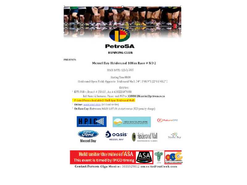 Mossel Bay Heiderand 10KM RACE